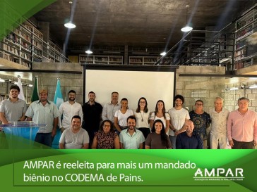 AMPAR é reeleita para a mais um mandato no CODEMA de Pains
