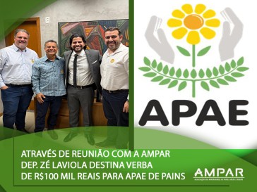 Através de reunião com a AMPAR, Deputado Estadual Zé Laviola Destina Emenda de R$ 100 Mil para APAE