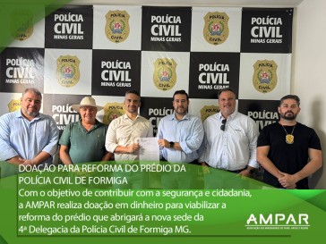 Reunião com a Polícia Civil: Doação para Reforma do Prédio em Formiga