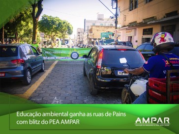 Educação ambiental ganha as ruas de Pains com blitz do PEA AMPAR